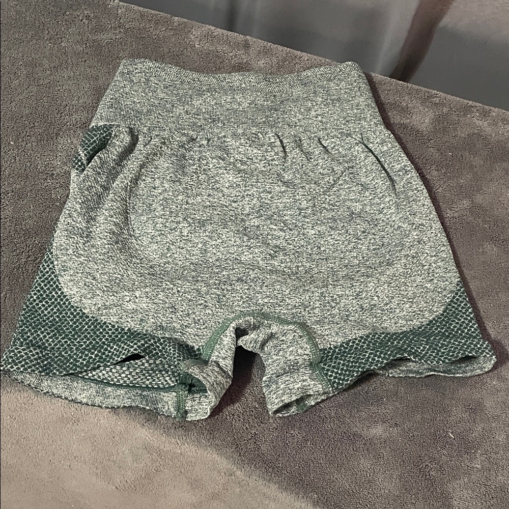 Women's Gray and Green Shorts